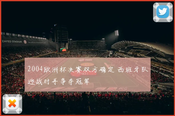 2004欧洲杯决赛双方确定 西班牙队迎战对手争夺冠军